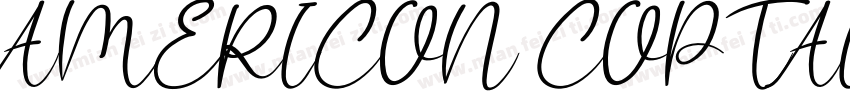 AMERICON COPTAIN字体转换